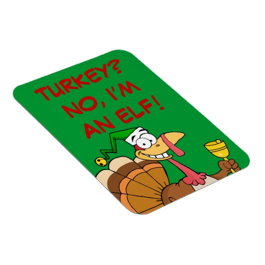 クリスマスにおもしろい変装した感謝祭の七面鳥 マグネット (右側)