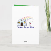 クリスマスにお辞儀をしたソフトボール シーズンカード (裏面)