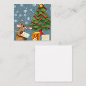 クリスマスにかわいいネズミ ノートカード (正面/裏面)