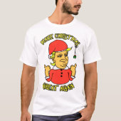 クリスマスにすばらしいドナルド・トランプをおもしろいなクリスマス再度して下さい Tシャツ (正面)
