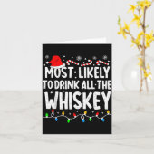 クリスマスにすべてのウイスキーを飲み干す可能性が最も高い カード (黄色い花)