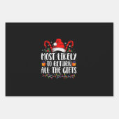 クリスマスにすべてのギフトを返す可能性が最も高い ラッピングペーパーシート (正面)