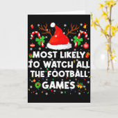 クリスマスにすべてのサッカーの試合を見る可能性が最も高い カード (黄色い花)
