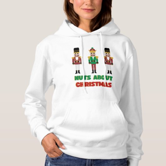 クリスマスについてフード付きスウェットシャツくるみ割りフェスティバル パーカ (正面)