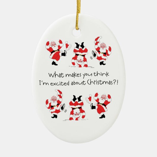 クリスマスについて刺激されるヴィンテージのスタイルサンタクロース セラミックオーナメント (正面)