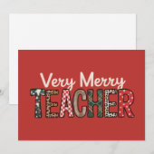 クリスマスにとても楽しい先生ヒョウの木 シーズンカード (正面/裏面)