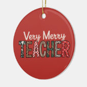 クリスマスにとても楽しい先生ヒョウの木 セラミックオーナメント (左)