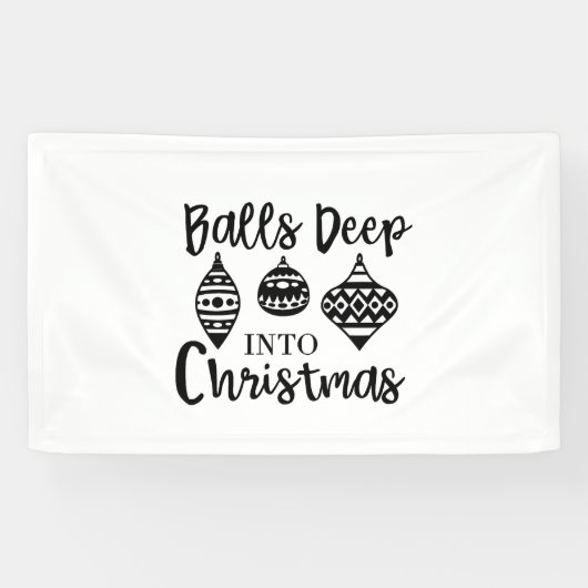 クリスマスにどっぷりハマる おもしろクリスマス Xmas  横断幕 (横)