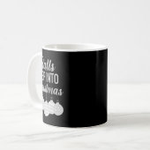 クリスマスにどっぷりハマる コーヒーマグカップ (正面左)
