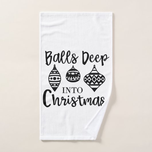 クリスマスにどっぷりハマる 面白いクリスマス Xmas ハンドタオル (ハンドタオル)