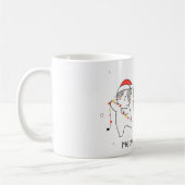 クリスマスにはクリスマスライトで猫を描く コーヒーマグカップ (左)