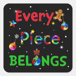 クリスマスには一枚も持ち物 スクエアシール