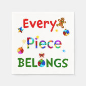 クリスマスには一枚も持ち物 スタンダードカクテルナプキン (正面)