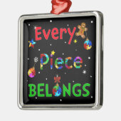 クリスマスには一枚も持ち物 メタルオーナメント (左)