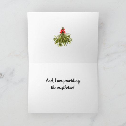 **クリスマスには爪先立ちを用意する** カード (内部)