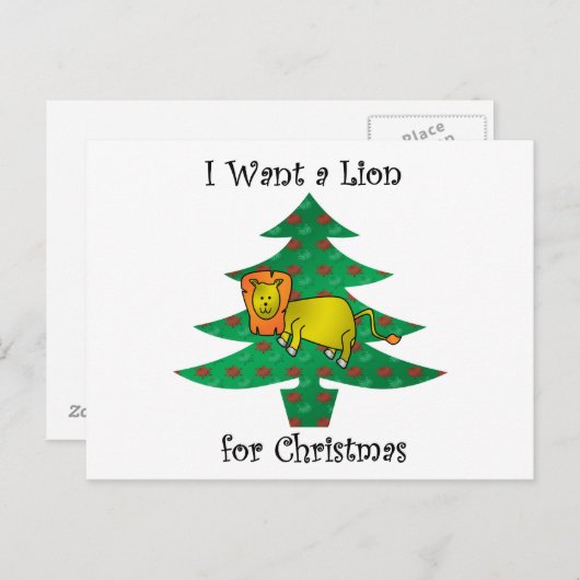 クリスマスには獅子が欲しい シーズンポストカード (正面/裏面)