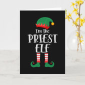 クリスマスにぴったりなエルフの牧師 カード (黄色い花)