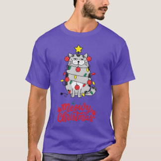 クリスマスにゃんクリスマス 笑う猫 Tシャツ
