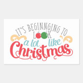 クリスマスによく似ているように見えるようになった 長方形シール (正面)