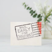 クリスマスによって取り消されるスタンプのための早のヴィンテージ郵便 シーズンポストカード (スタンド正面)