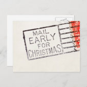 クリスマスによって取り消されるスタンプのための早のヴィンテージ郵便 シーズンポストカード (正面/裏面)