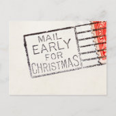 クリスマスによって取り消されるスタンプのための早のヴィンテージ郵便 シーズンポストカード (正面)
