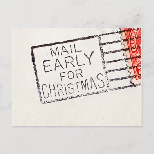 クリスマスによって取り消されるスタンプのための早のヴィンテージ郵便 シーズンポストカード (正面)