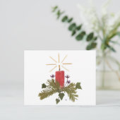 クリスマスによって押される花のデザイン シーズンポストカード (スタンド正面)