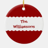 クリスマスによって日付を記入される写真のオーナメント セラミックオーナメント (裏面)