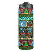 クリスマスによって編まれるセーターパターントナカイの休日 タンブラー (正面)