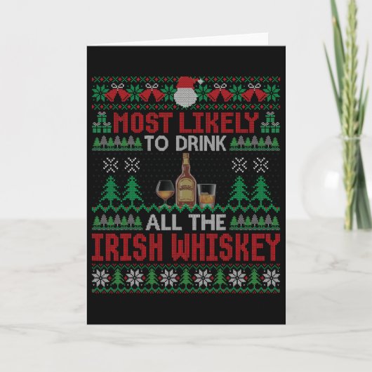 クリスマスにアイルランドのウイスキーを全て飲み干す可能性が最も高い カード (正面)