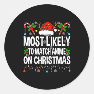 クリスマスにアニメを見る可能性大 クールなアニメ ラウンドシール