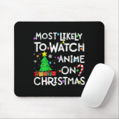 クリスマスにアニメを見る可能性大 サンタハット マウスパッド (マウス)