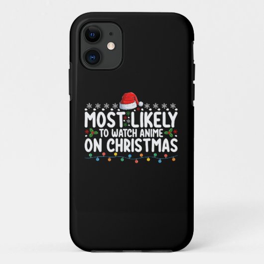 クリスマスにアニメを見る家族 Case-Mate iPhoneケース (裏面)