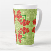 クリスマスにアマリリス カフェラテマグ (右アングル)