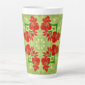 クリスマスにアマリリス カフェラテマグ (正面)