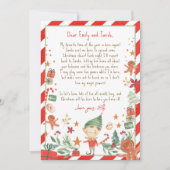 クリスマスにエルフが到着したお手紙 帰ってきたよ！ 招待状 (正面)