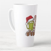 クリスマスにエルフを見ながら抹茶を飲む確率No.1 カフェラテマグ (左アングル)