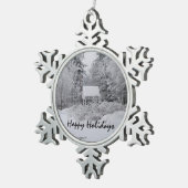 クリスマスにオールドウェルハウス スノーフレークピューターオーナメント (右)