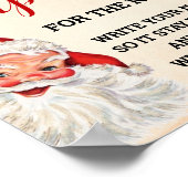 クリスマスにカップを飲んでナイトサインを ポスター (角)