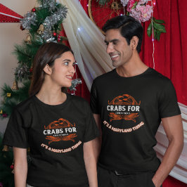 クリスマスにカニを - メリーランド州のものだもん Tシャツ