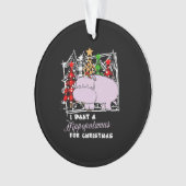 クリスマスにカバが欲しいおもしろい オーナメント (正面)