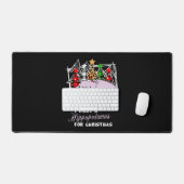クリスマスにカバが欲しいおもしろい デスクマット (キーボード&マウス)