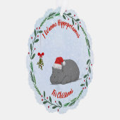 クリスマスにカバが欲しい オーナメントカード (右)