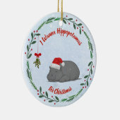 クリスマスにカバが欲しい セラミックオーナメント (右)