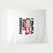 クリスマスにカバが欲しい タペストリー (正面(横))