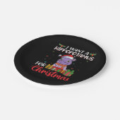 クリスマスにカバが欲しい ペーパープレート (アングル)