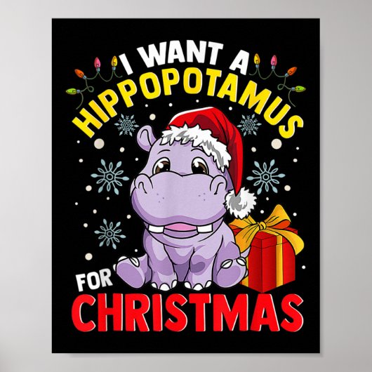 クリスマスにカバが欲しい ポスター (正面)