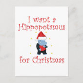 クリスマスにカバが欲しい ポストカード (正面)