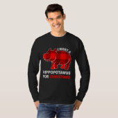 クリスマスにカバが欲しい Xmas キッズ Tシャツ (正面フル)